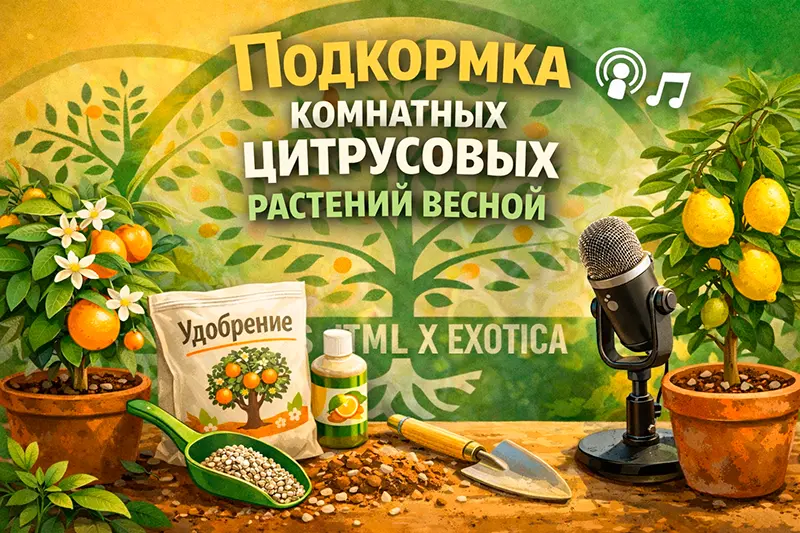 Подкормка комнатных цитрусовых растений весной!
